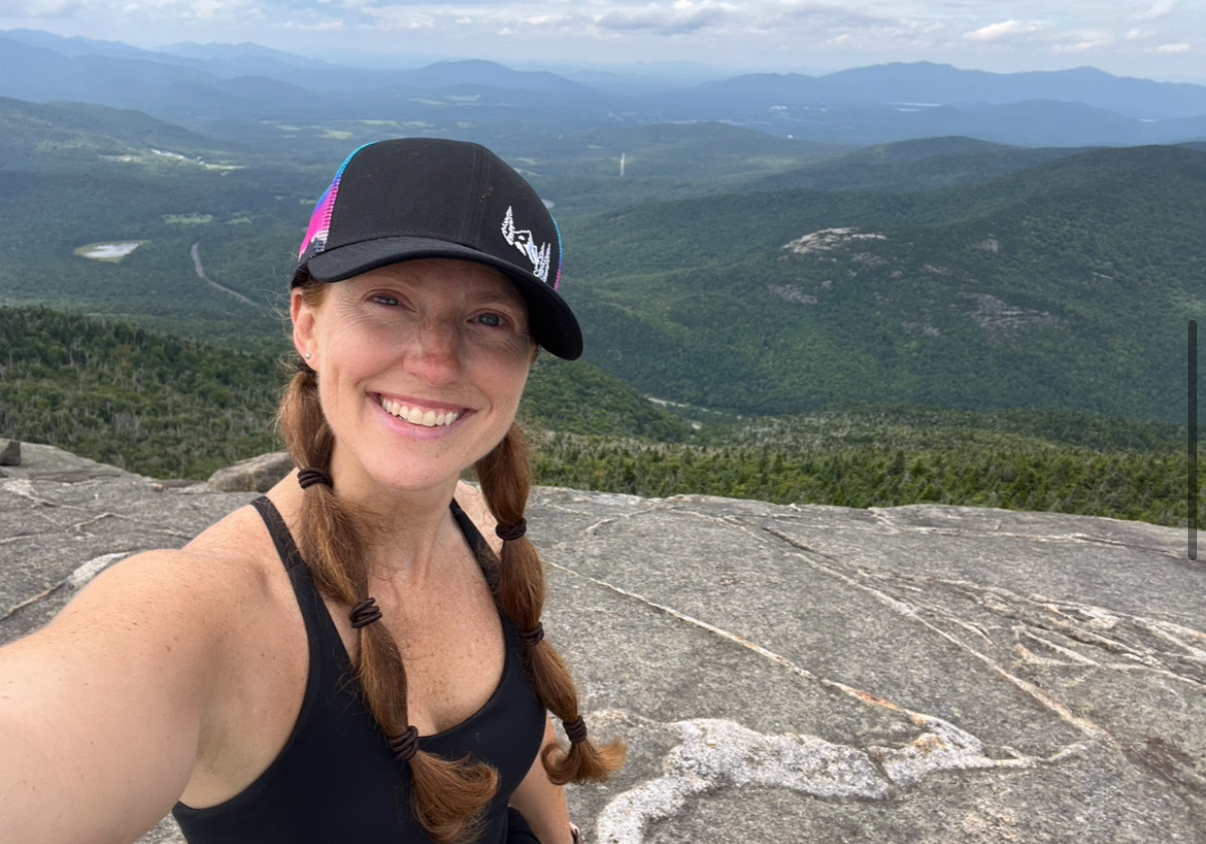 Jodie Bonville at the summit of an Adirondack High Peak